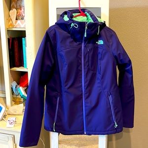 The North Face Coat (Lined) Purple & Aqua Blue